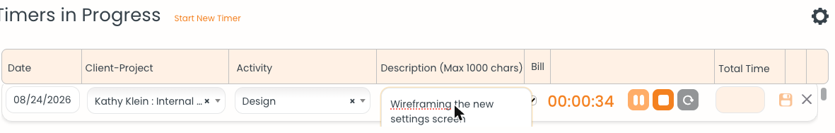 Timer Controls