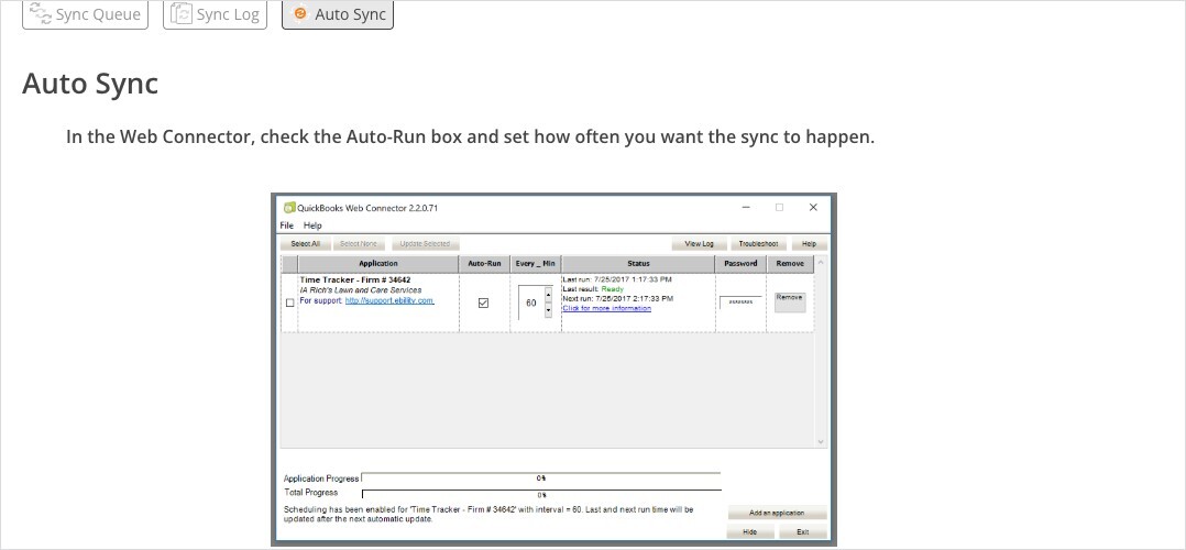 QuickBooks Desktop Auto Sync Web Connector Auto-Run