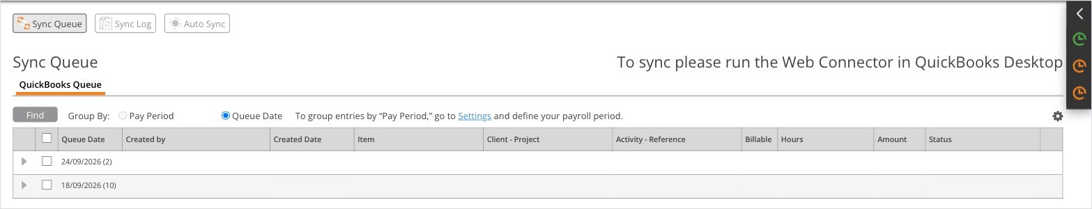 QuickBooks Desktop Sync Queue Run Web Connector
