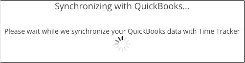 QuickBooks Online Synchronizing Message