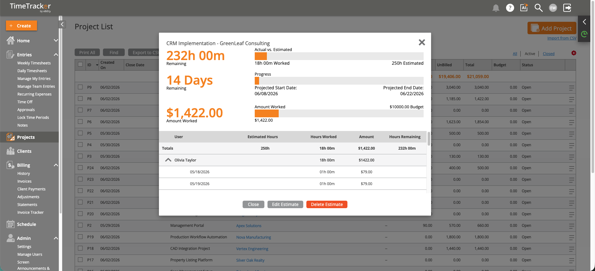 Project Budget Tracker